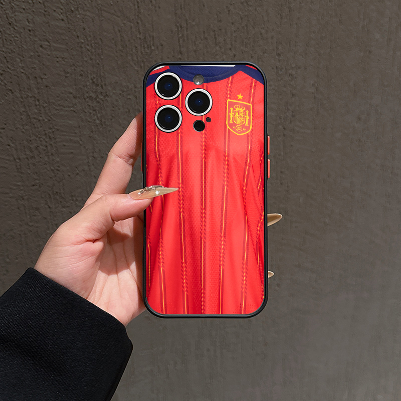 スペインサッカーチーム ホームジャージ柄 iPhoneケース - Phone Cases Jersey のレビューと価格