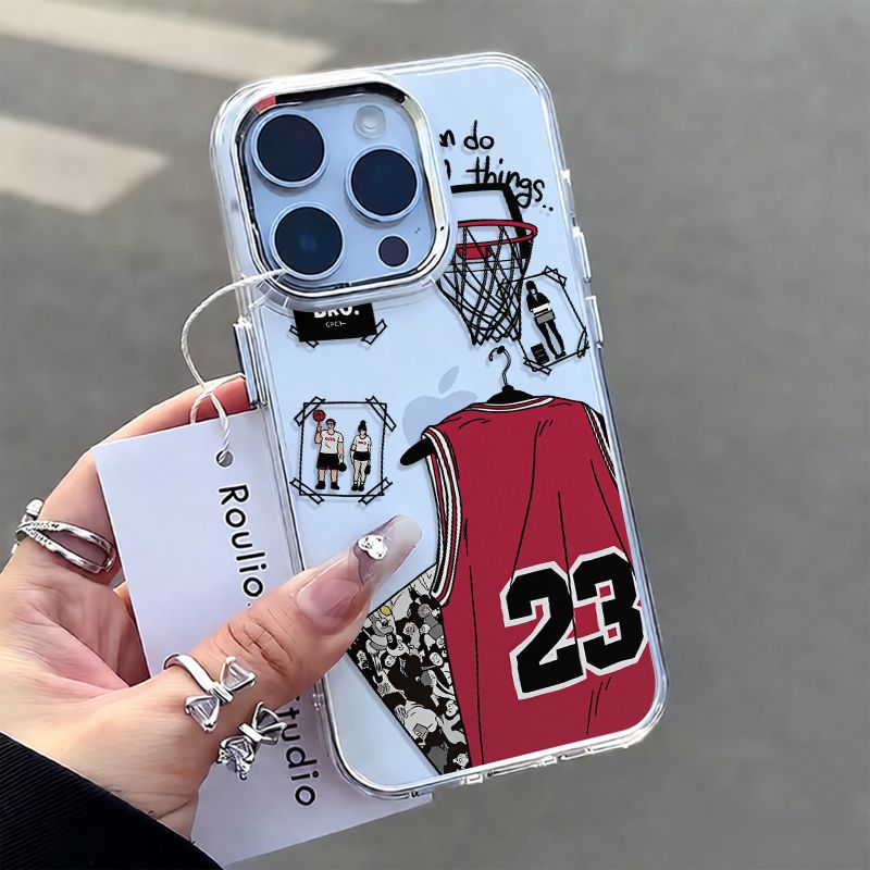 クールな赤いバスケットボールジャージ柄のiPhone 18、 - Phone Cases Jersey のレビューと価格