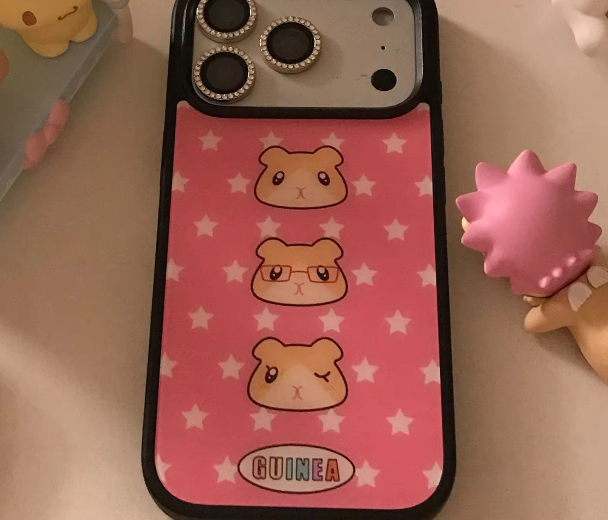 カートゥーンピンクスターのカワいいモルモット柄iPhoneケ - Phone Cases Pink のレビューと価格