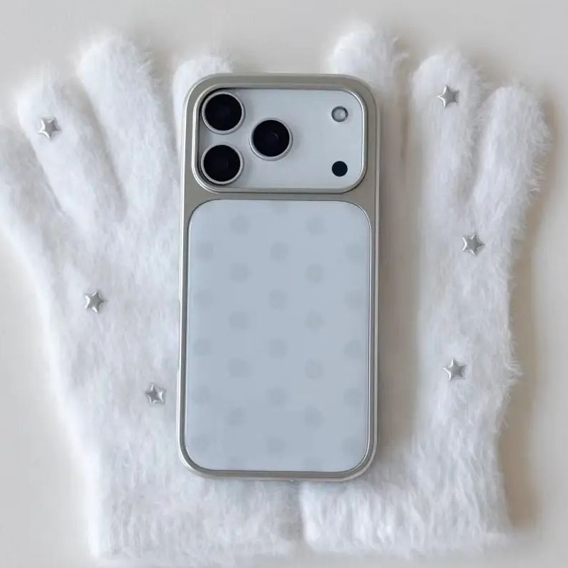 韓国風ミニマリストブルー水玉模様iPhoneケース（iPho - Phone Cases Art のレビューと価格