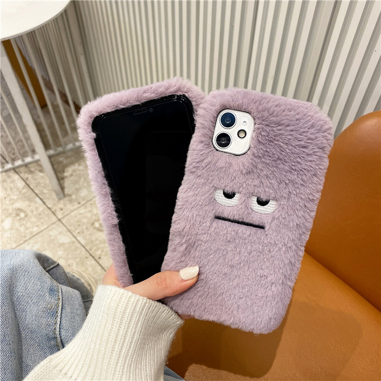 面白いぬいぐるみ風ファーパターンのソフトフォンケース iPh - Phone Cases Quirky のレビューと価格
