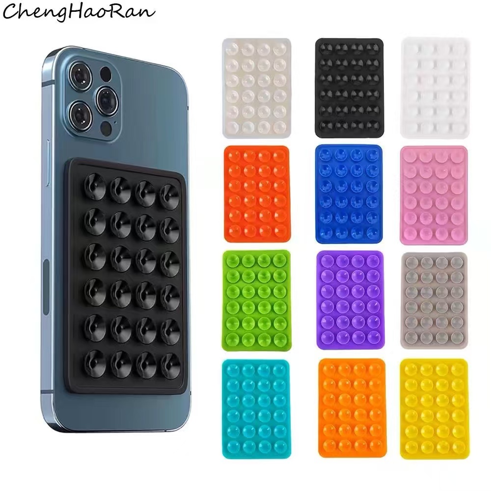多機能シリコン吸盤式スマホホルダーパッド、吊り下げ式四角滑り - Phone Cases Silicone のレビューと価格