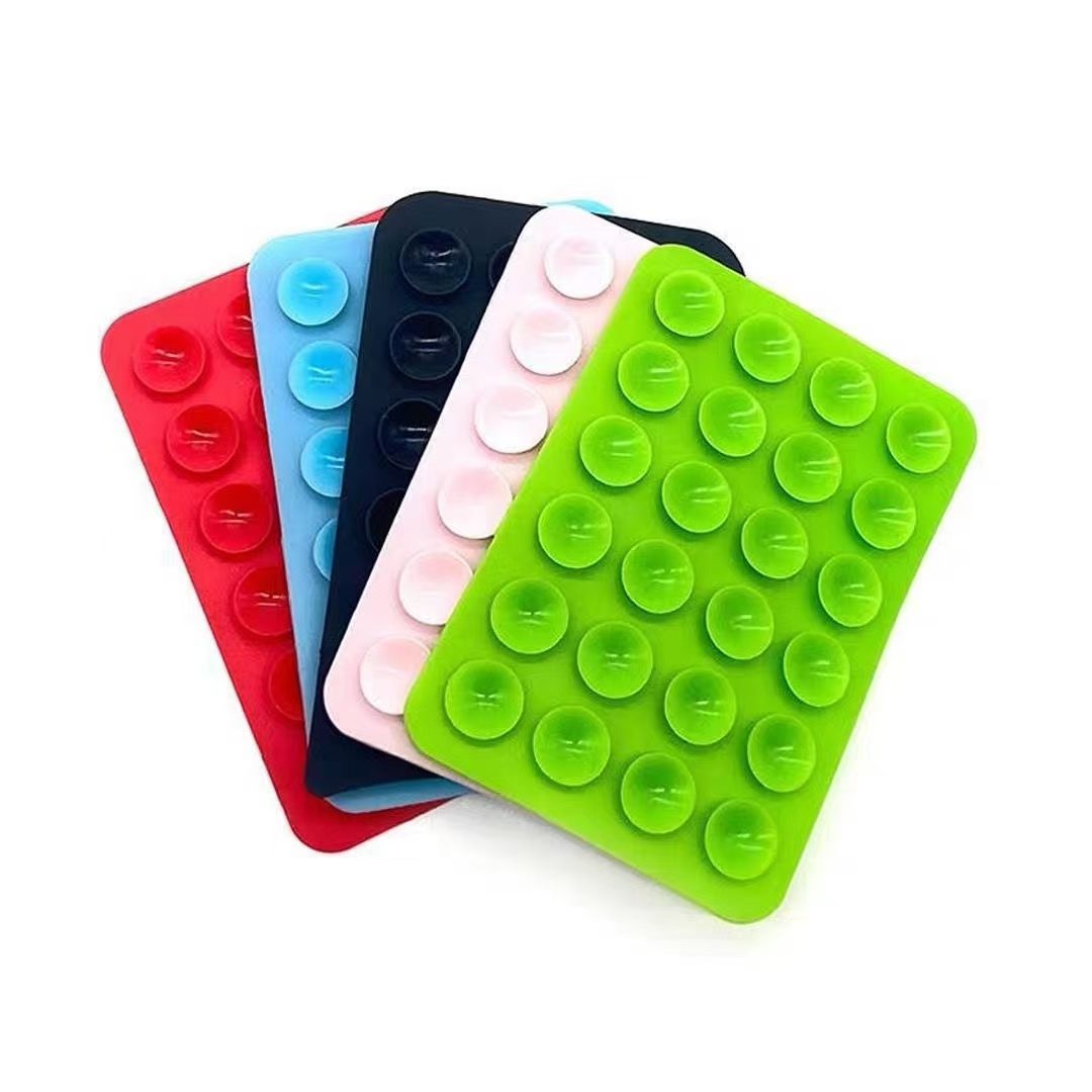 多機能シリコン吸盤式スマホホルダーパッド、吊り下げ式四角滑り - Phone Cases Silicone のレビューと価格