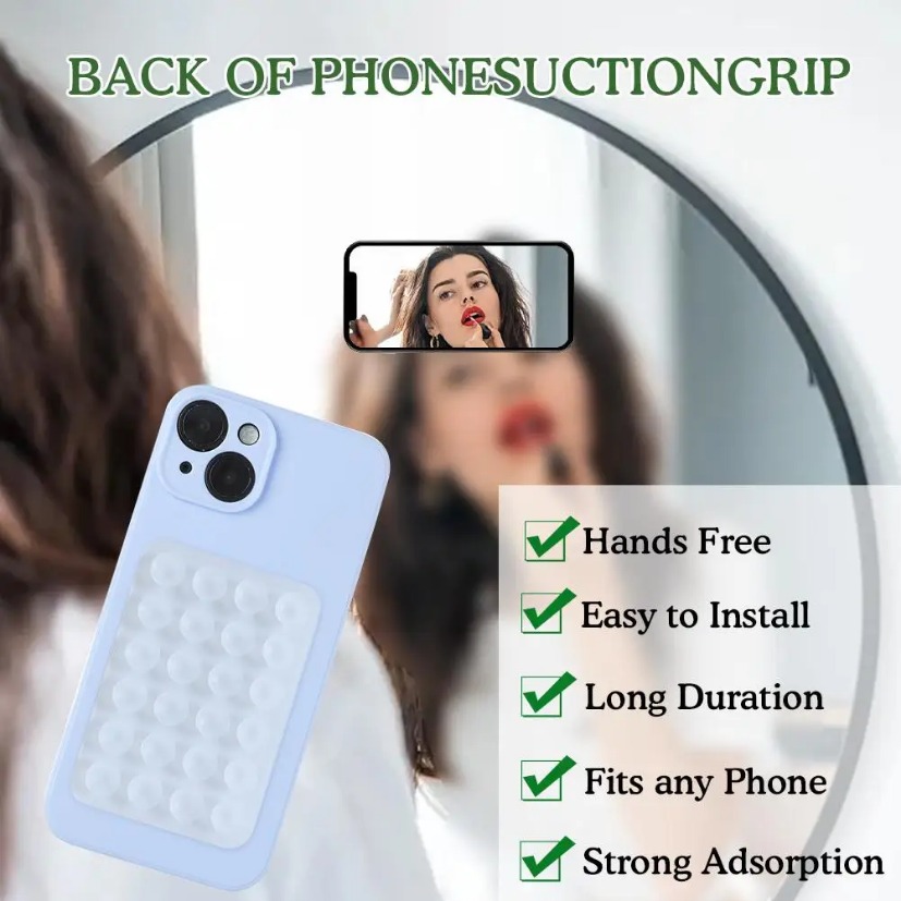 シリコン吸盤式スマホホルダー 多機能吸盤壁掛けスタンド 正方 - Phone Cases Silicone のレビューと価格