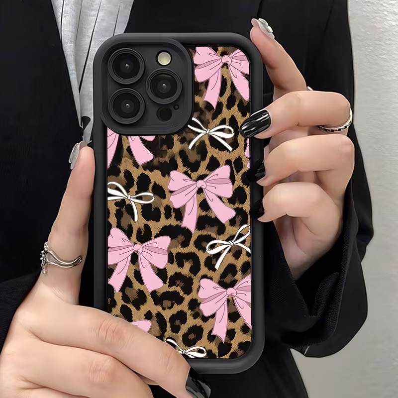 レオパード柄リボン付きスマホケース iPhone 18 17 - Phone Cases Leopard Print のレビューと価格