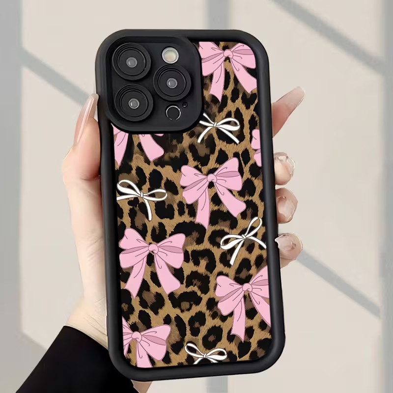 レオパード柄リボン付きスマホケース iPhone 18 17 - Phone Cases Leopard Print のレビューと価格