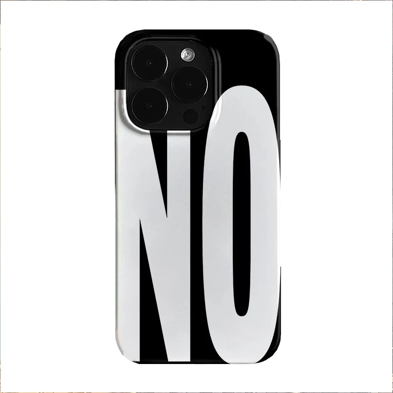 NOとYESのパーソナライズされたアート、黒と白の文字のiP - Phone Cases Art のレビューと価格