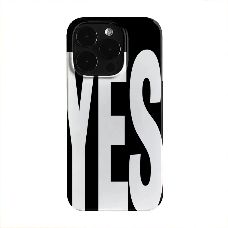 NOとYESのパーソナライズされたアート、黒と白の文字のiP - Phone Cases Art のレビューと価格