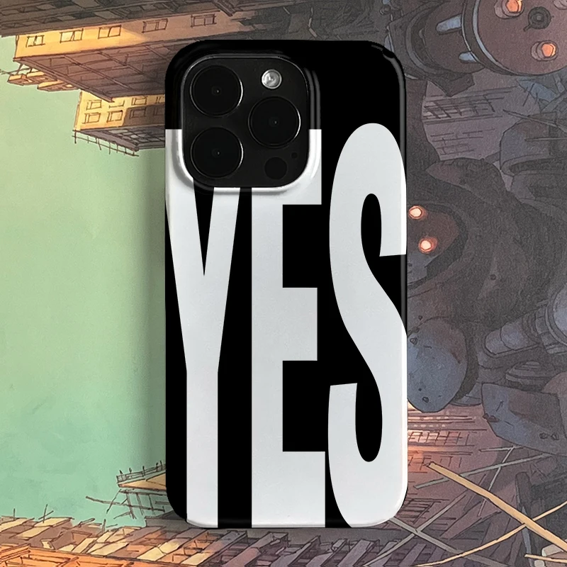 NOとYESのパーソナライズされたアート、黒と白の文字のiP - Phone Cases Art のレビューと価格