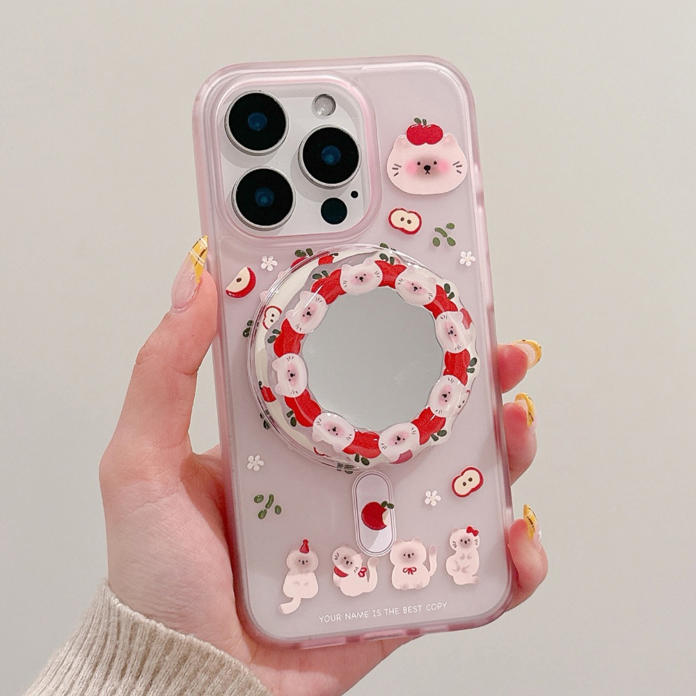 韓国かわいいアップルキティ Magsafe 電話磁気グリップ - Phone Cases Quirky のレビューと価格