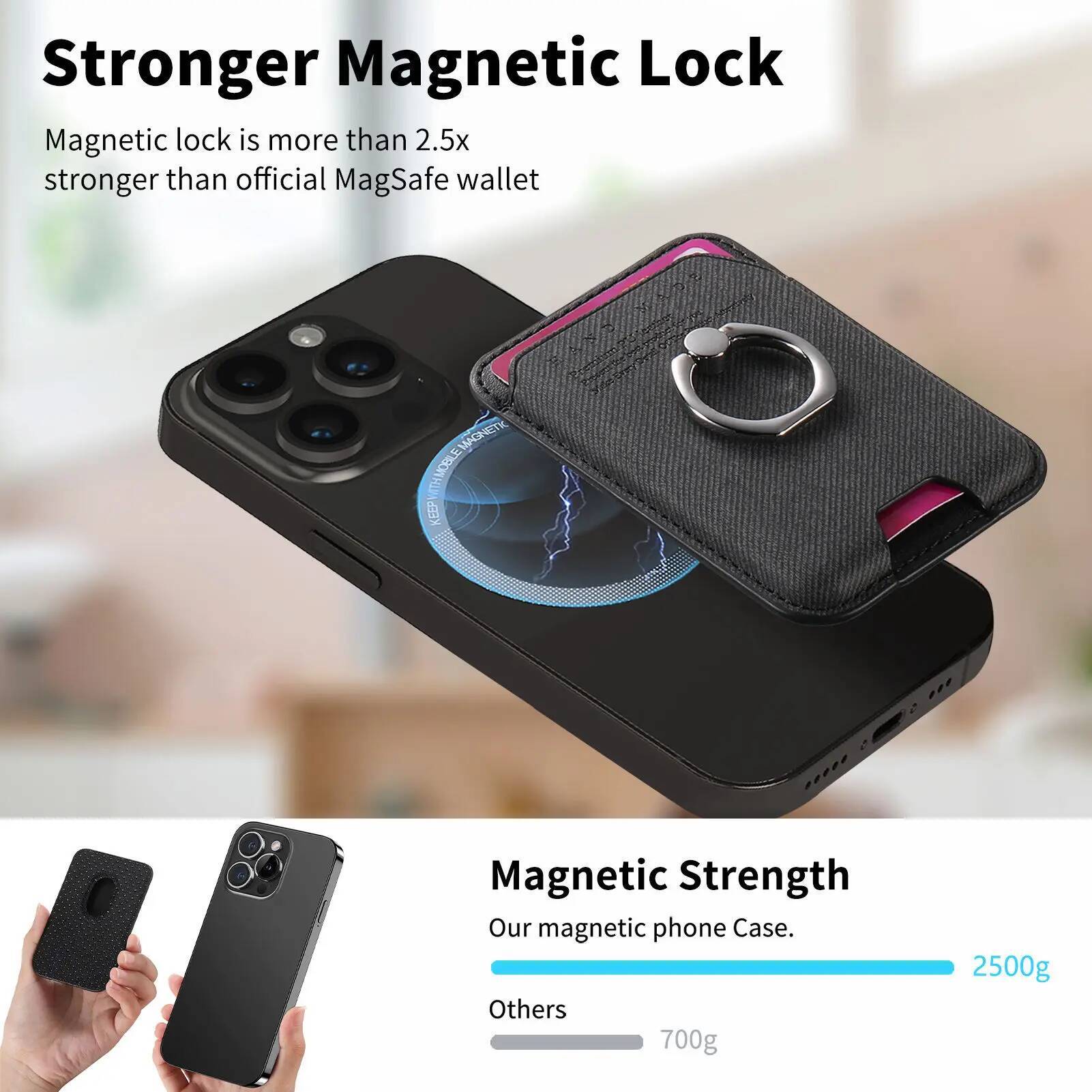 OUIO 滑り止め電話カードバッグ Magsafe 磁気電話 - Phone Cases That Hold Cards のレビューと価格