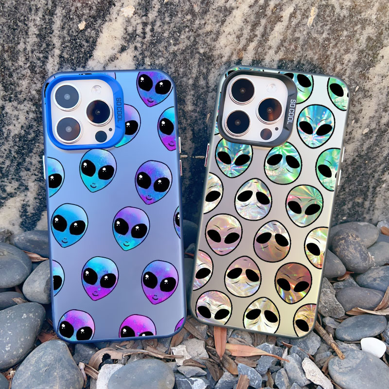 面白い漫画風エイリアンレーザー柄iPhoneケース iPho - Phone Cases Quirky のレビューと価格