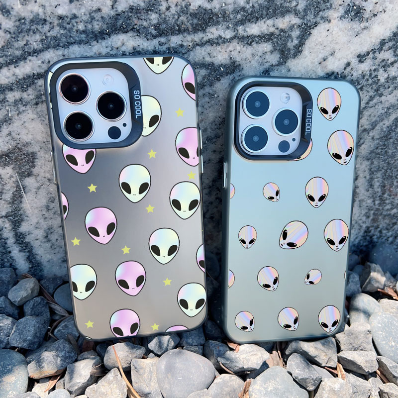 面白い漫画風エイリアンレーザー柄iPhoneケース iPho - Phone Cases Quirky のレビューと価格