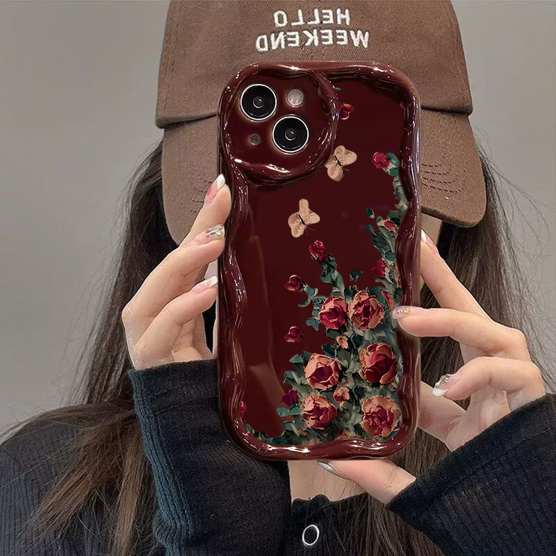 レトロな油絵風花柄スマホケース iPhone 17 16 1 - Phone Cases Art のレビューと価格