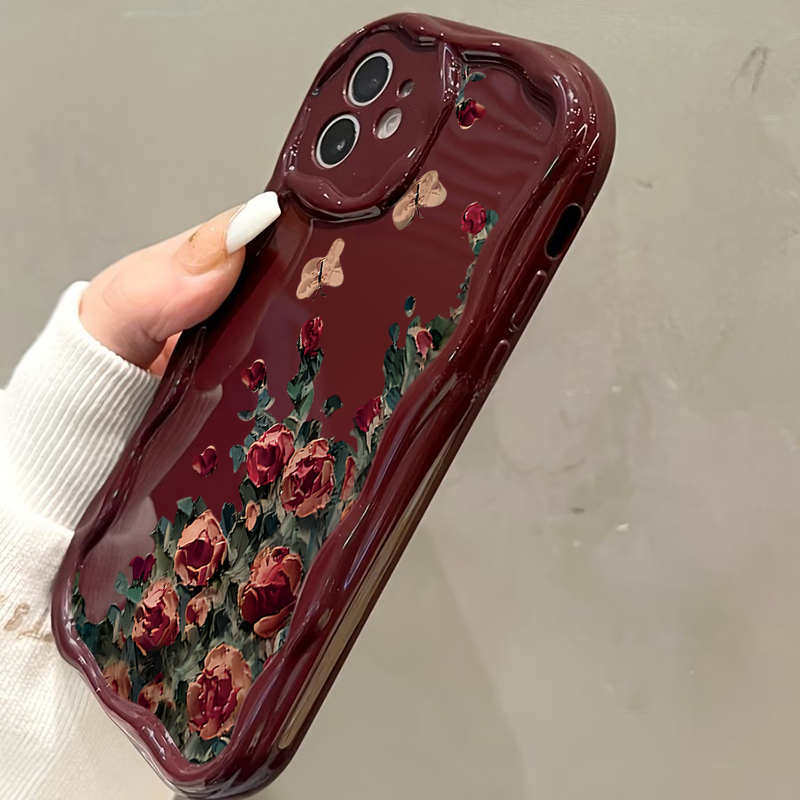 レトロな油絵風花柄スマホケース iPhone 17 16 1 - Phone Cases Art のレビューと価格